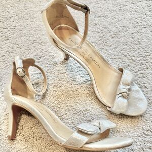 Chinese Laundry Silver Metallic Heels Size 6